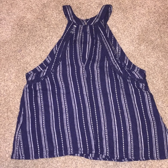 Navy stripped tank top - Picture 2 of 3